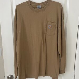 Carhartt Men's 2XL Brown Thick Cotton Long Sleeve Tee Make offer.